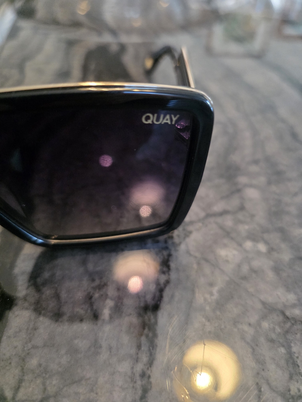 Quay Australia Black Oversized Square Sunglasses Pristine Conditon - Picture 2 of 11